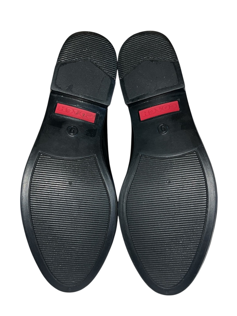 Coach Glossy Black and Red Rain Boots - Size 9 - Picture 8 of 12